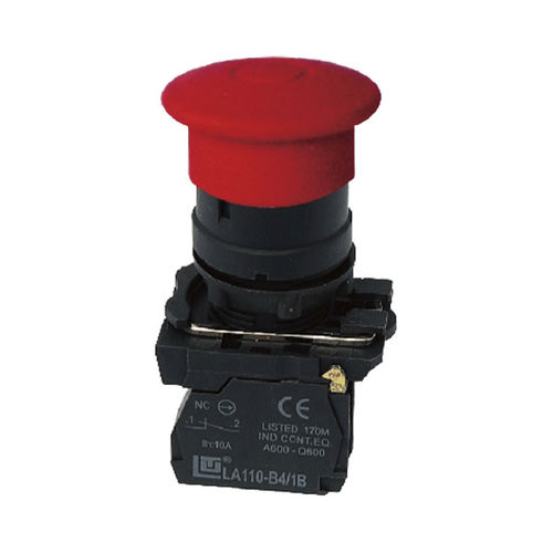 Bouton poussoir à tête champignon - LA110-B5-AT - Utility Electrical Co., Ltd. - push-to-lock / avec contacts en argent / à pousser et à tirer
