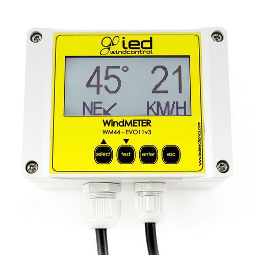 Indicateur de vitesse du vent - WM44-EVO11 V3 series - IED COMPANY - de fréquence / LCD / à 3 chiffres