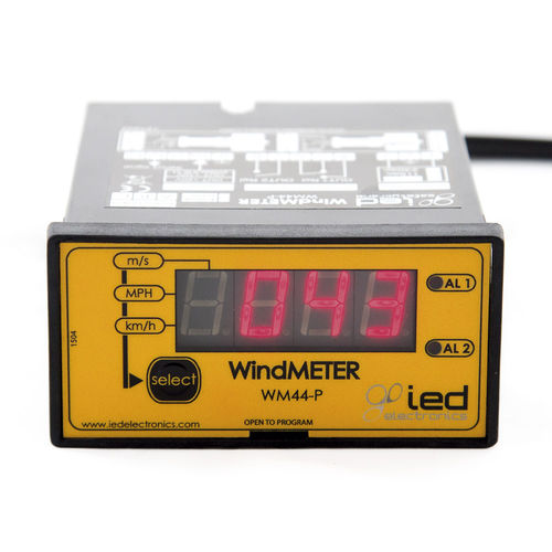 Indicateur de vitesse du vent - WM44-P V3 series - IED COMPANY - à 3 chiffres / pour montage sur panneau / 4-20 mA