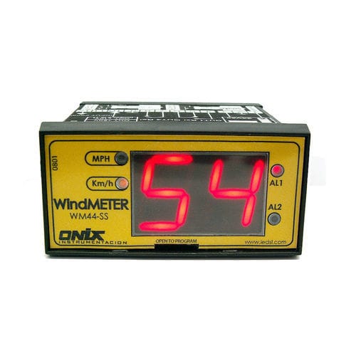 Indicateur de vitesse du vent - WM44-SS V3 - IED COMPANY - numérique / à LED / pour montage sur panneau