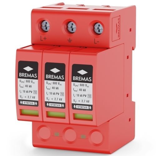 Parafoudre de type 2 - SAPV060T2 - BREMAS BETTER SWITCHES - classe II / pour installation photovoltaïque / DC