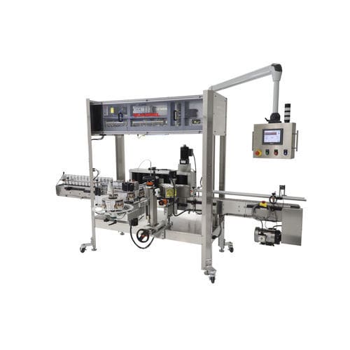 Étiqueteuse contrôlée par PLC - ProLine - Quadrel Labeling Systems - pour bouteilles / de canettes / pour applications sur le côté