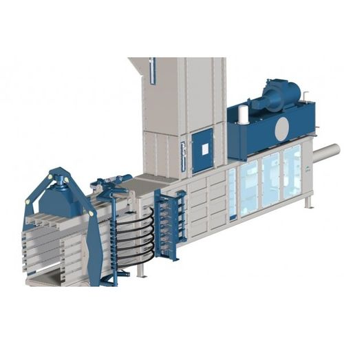 Presse à balles pour plastique - C75S1500L - Valvan Baling Systems NV - pour textiles / pour déchets / horizontale