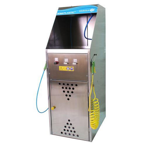 Machine de nettoyage par aspersion - AQUA PLASTIC PLUS - SAGOLA S.A.U. - en inox / robuste