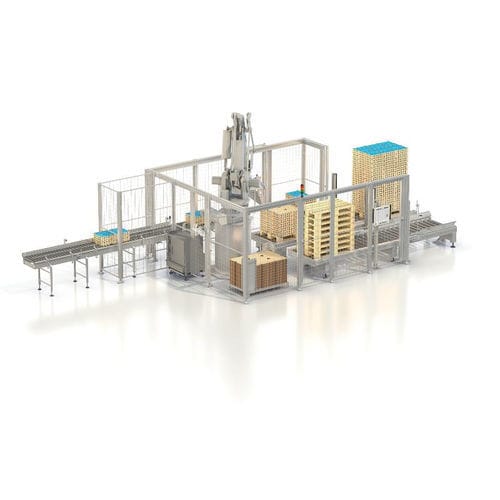 Cellule robotisée de palettisation - EL PAL - SYNERLINK - pour casiers plastiques