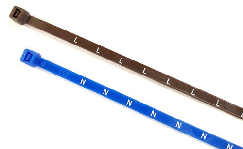 Collier de câblage en nylon - UVZIP-20048-BLN - Universeal (UK) Ltd - avec porte-étiquette