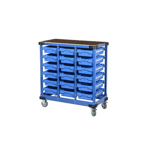 Chariot de transport - ProfiPlus PickPack S 1/18 - Allit AG Kunststofftechnik - d'atelier / en acier / à étagères