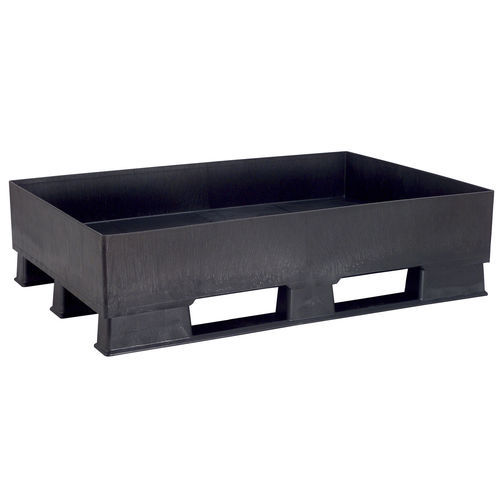 Palette de rétention en polyéthylène - 2556 series - Kiga GmbH - avec grille galvanisée