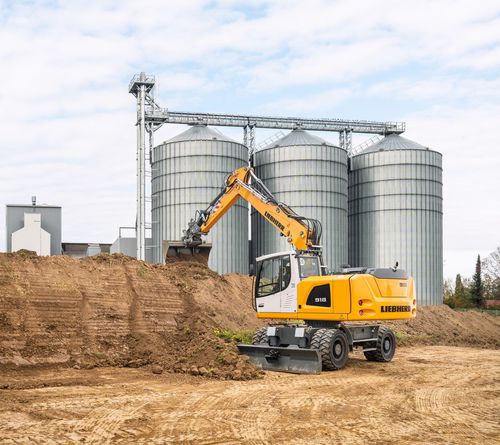 Pelleteuse intermédiaire - A 918 - Liebherr Excavators - sur pneus / Tier 4 intermédiaire / pour chantier de construction