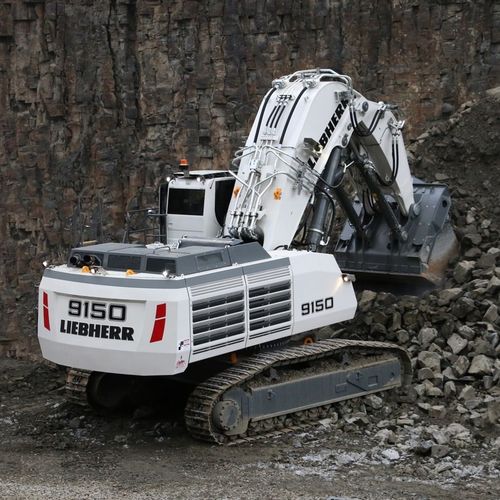 Pelleteuse lourde - R 9150 G7 - Liebherr Excavators - sur chenilles / Tier 2 / Tier 4 intermédiaire