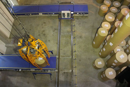 Convoyeur à chaînes - MINDA Industrieanlagen GmbH - horizontal / de transport / pour enrouleurs