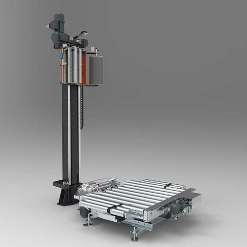 Banderoleuse à plateau tournant - Spider VA - Pamminger Verpackungstechnik Ges mbH - totalement automatique / de palettes / avec pose de coiffe