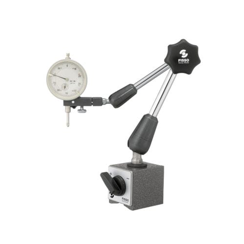 Support de comparateur avec interrupteur base magnétique - 3300-28 F + M - Fisso - articulé / 3D
