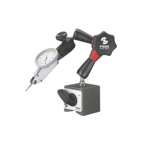 Support de comparateur articulé - A-13 P + S3 - Fisso - avec interrupteur base magnétique