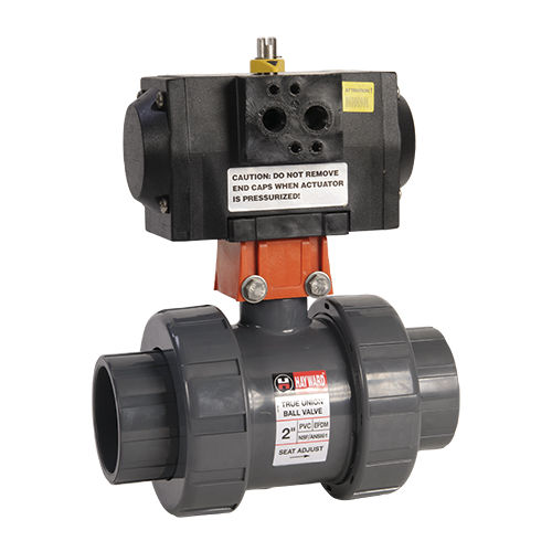 Vanne à boisseau sphérique - PMDTB series - Hayward Industries, Inc. - à commande pneumatique / à tourillon / en PVC