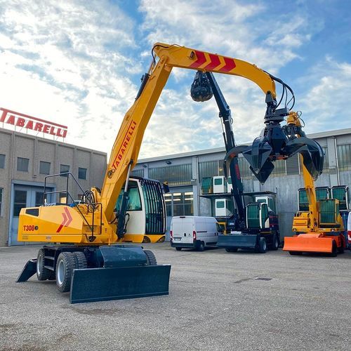 Pelle de manutention sur pneus - T308 - OFFICINA MECCANICA F.LLI TABARELLI SPA - de gasoil
