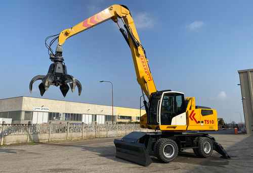 Pelle de manutention sur pneus - T510 - OFFICINA MECCANICA F.LLI TABARELLI SPA - hydraulique