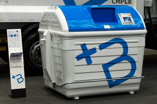 Conteneur à déchets en métal - +B LID - OMB TECHNOLOGY SRL - intelligent / emboîtable