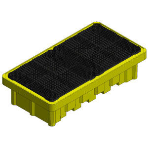 Bac de rétention 2 fûts - SECURETANK P 1101 - PLASTIC PROGET EUROPEAN SRL - en polyéthylène