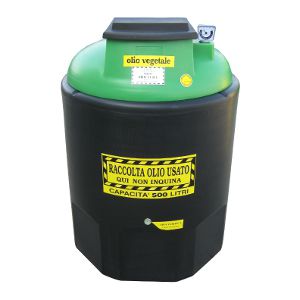 Cuve de récupération d'huile usagée - ECOIL EURO DUPLEX VEGETALE series - PLASTIC PROGET EUROPEAN SRL - pour huile végétale / en polyéthylène / cylindrique