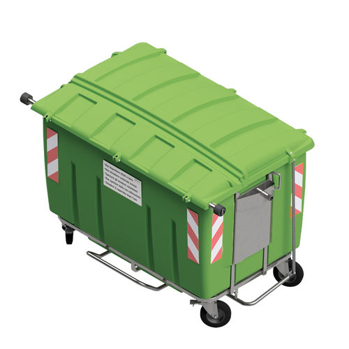 Conteneur à déchets en plastique - ECOMIX 1300 - ROPLAST SRL - à chargement vertical / pour déchets urbains
