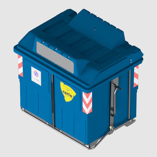 Poubelle en plastique - ECOMAX 2400 - ROPLAST SRL - à chargement vertical / pour papier / de tri sélectif