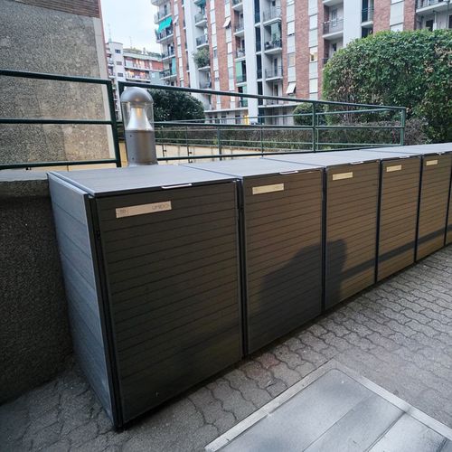 Couvercle de poubelle - BIO-BOX - SUMUS ITALIA SRL - en acier galvanisé