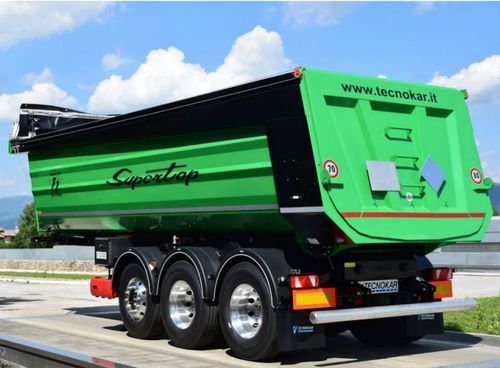 Semi-remorque benne - Supertop F1 - TECNOKAR TRAILERS SRL - à 3 essieux / tractée