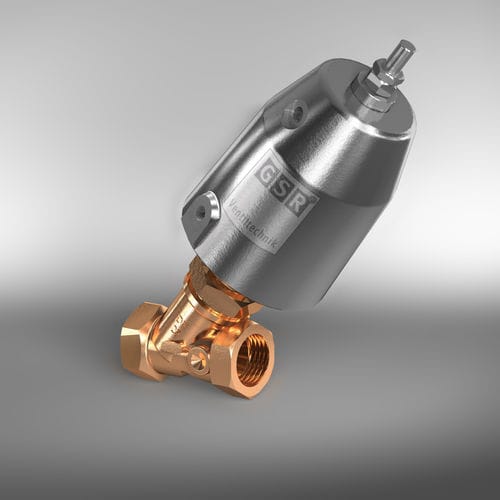 Vanne à piston - 2/668 - GSR Ventiltechnik GmbH & Co. KG - à commande pneumatique / pour gaz / filetée