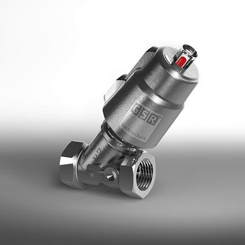 Vanne à siège incliné - 63 - GSR Ventiltechnik GmbH & Co. KG - à clapet / à commande pneumatique / pour gaz