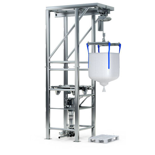 Videur de big-bag avec dispositif de levage - NEU-JKF - pour l'industrie agroalimentaire