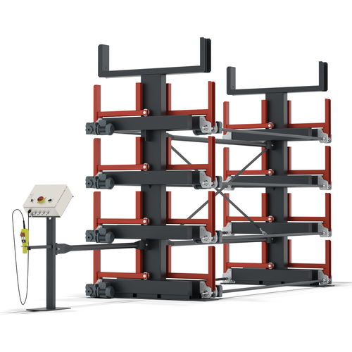 Rayonnage cantilever - RAR Elektro - Karl H. Bartels GmbH - dynamique / double-face / réglable