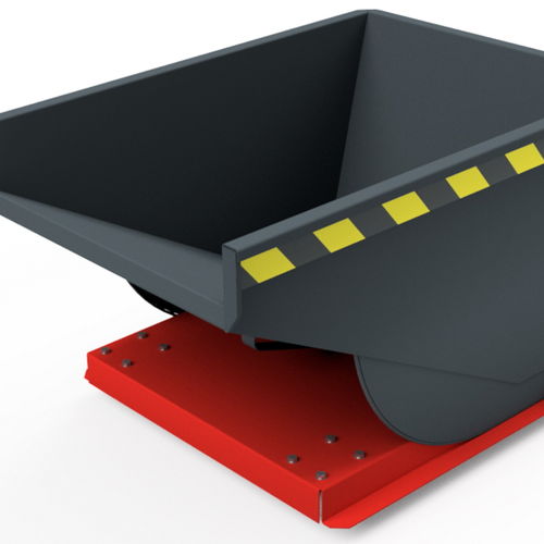 Benne basculante pour déchets - Minikipper 115.500 series - Karl H. Bartels GmbH - avec roues / ouvert / grande capacité