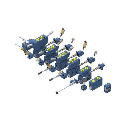 Distributeur hydraulique à tiroir - APV16 - Fluitronics GmbH - à levier / modulaire / sectionnel