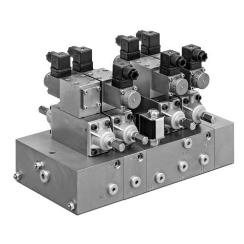 Distributeur hydraulique à platine - MEV series - Fluitronics GmbH - à tiroir / pilote / 4/3