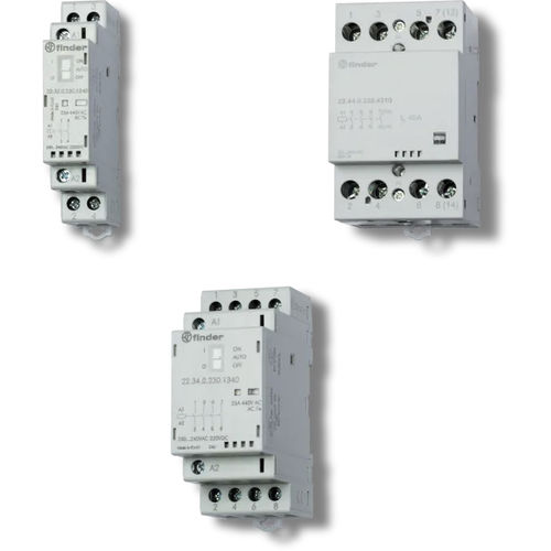 Contacteur modulaire - 22 series - FINDER S.p.A. con unico socio - électromagnétique / triphasé / monophasé