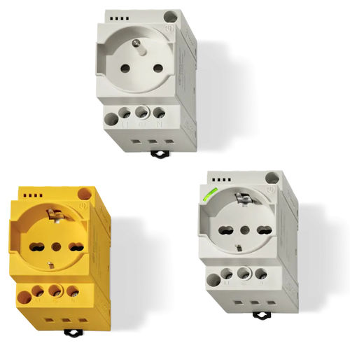 Prise électrique sur rail DIN - 7U SERIES - FINDER S.p.A. con unico socio - type schuko