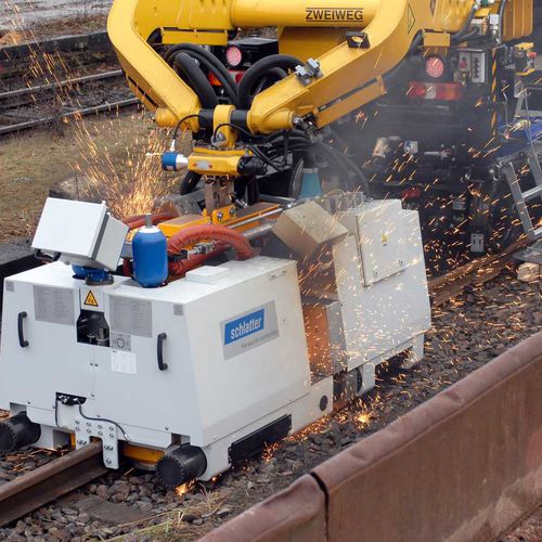 Machine de soudage bout à bout - AMS200 - Schlatter - pour véhicule ferroviaire