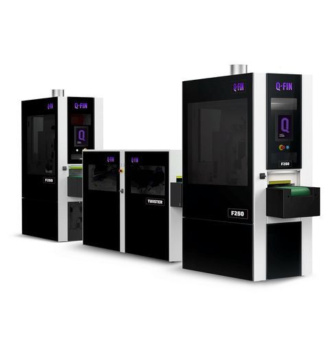 Ébavureuse de décrassage - TwinLine Twister - Q-Fin Quality Finishing Machines - pré-ébavurage / rectifieuse / de rayonnage des angles