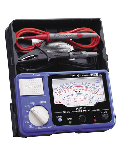 Testeur d'isolement - 250/ 500/ 1000 V, 100 - 4000 MΩ | 3490 - HIOKI E.E. CORPORATION - de continuité