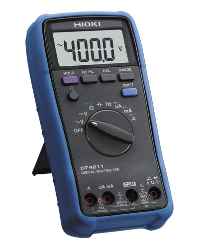 Multimètre numérique - 400.0 mV to 1000 V AC/DC | DT4211 - HIOKI E.E. CORPORATION - portable / industriel