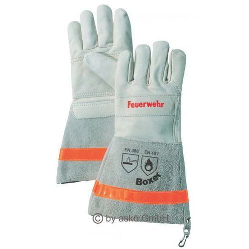 Gants de travail - 548417-0 - askö GmbH Innovative Schützausrüstung - de protection mécanique / en fleur de bovin / pour pompier