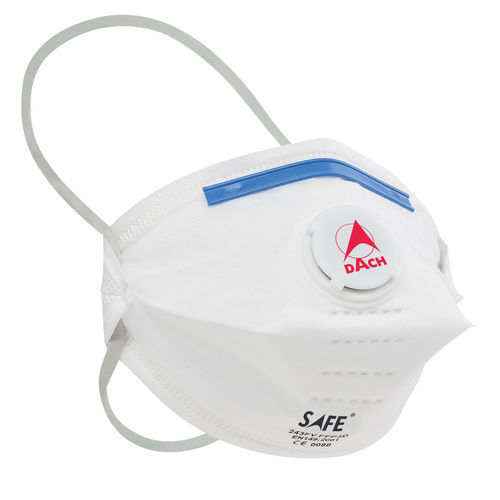 Masque de protection jetable - 243FV - DACH Schutzbekleidung GmbH & Co. KG - FFP3 / antiparticules