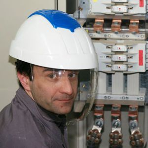 Casque d'électricien - E-MAN 4000 - ENHA GmbH - EN 397 / avec visière