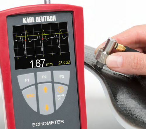 Instrument de mesure d'épaisseur de paroi - ECHOMETER 1077 DATA - KARL DEUTSCH - portable / A-scan / haute résolution
