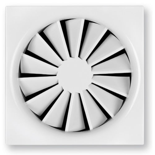 Diffuseur d'air circulaire - RFD  - TROX - carré / de plafond / à induction