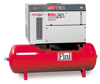 Compresseur à vis - STC series - FINI - d'air / à moteur électrique / stationnaire