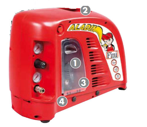 Compresseur à piston - ALADIN, GENIUS series - FINI - d'air / à moteur électrique / portable