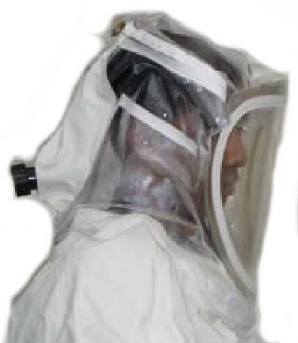Cagoule de protection respiratoire - Laborhaube - Pflüger Safety GmbH & Co. KG - hygiénique / pour le médical / avec appareil respiratoire assisté