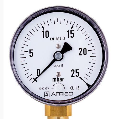 Manomètre à cadran - D3 - AFRISO-EURO-INDEX - en plastique / en laiton / en aluminium